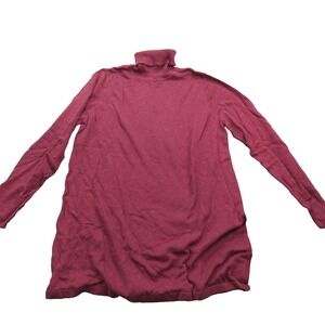 Joan‎ Rivers Sweater Womens Medium Red Turtleneck Long Sleeve Pullover Knit Top